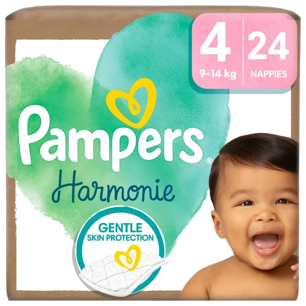 Pampers Harmonie, Windeln, Größe 4, 9-14 kg, 24 Stück
