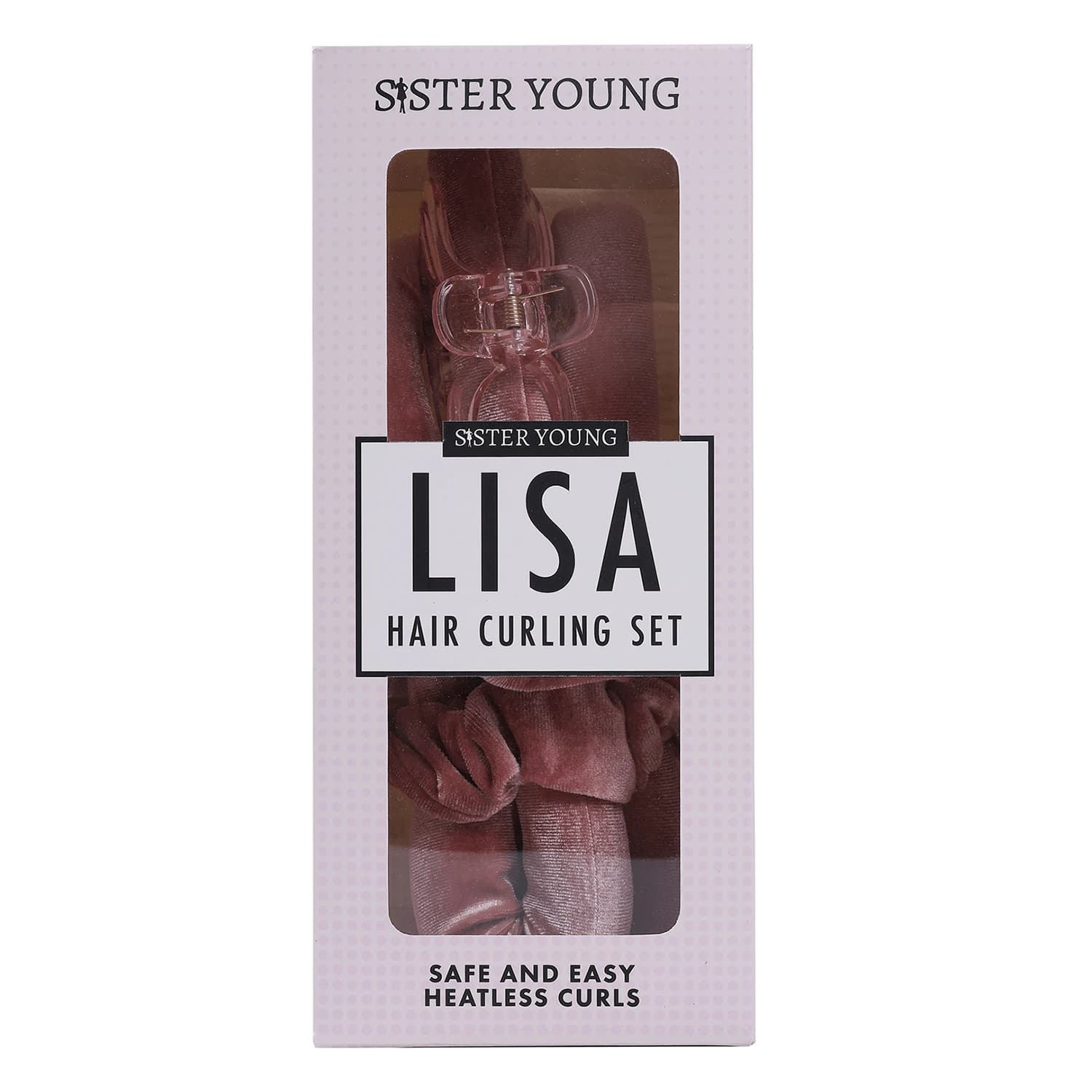Sister Young Lisa Lockenstab, ohne Hitze, rosa, 1 Stück