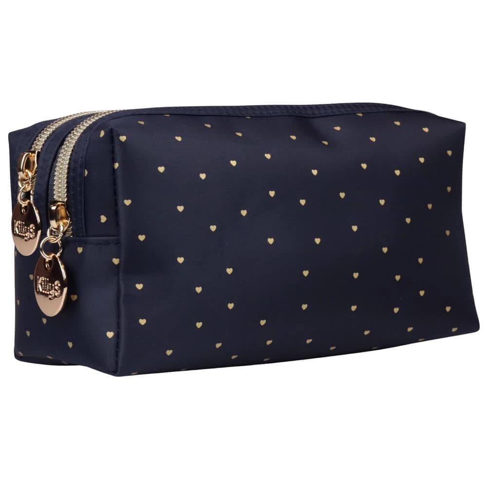 KillyS Golden Heart Schminktasche mit zwei Reißverschlüssen