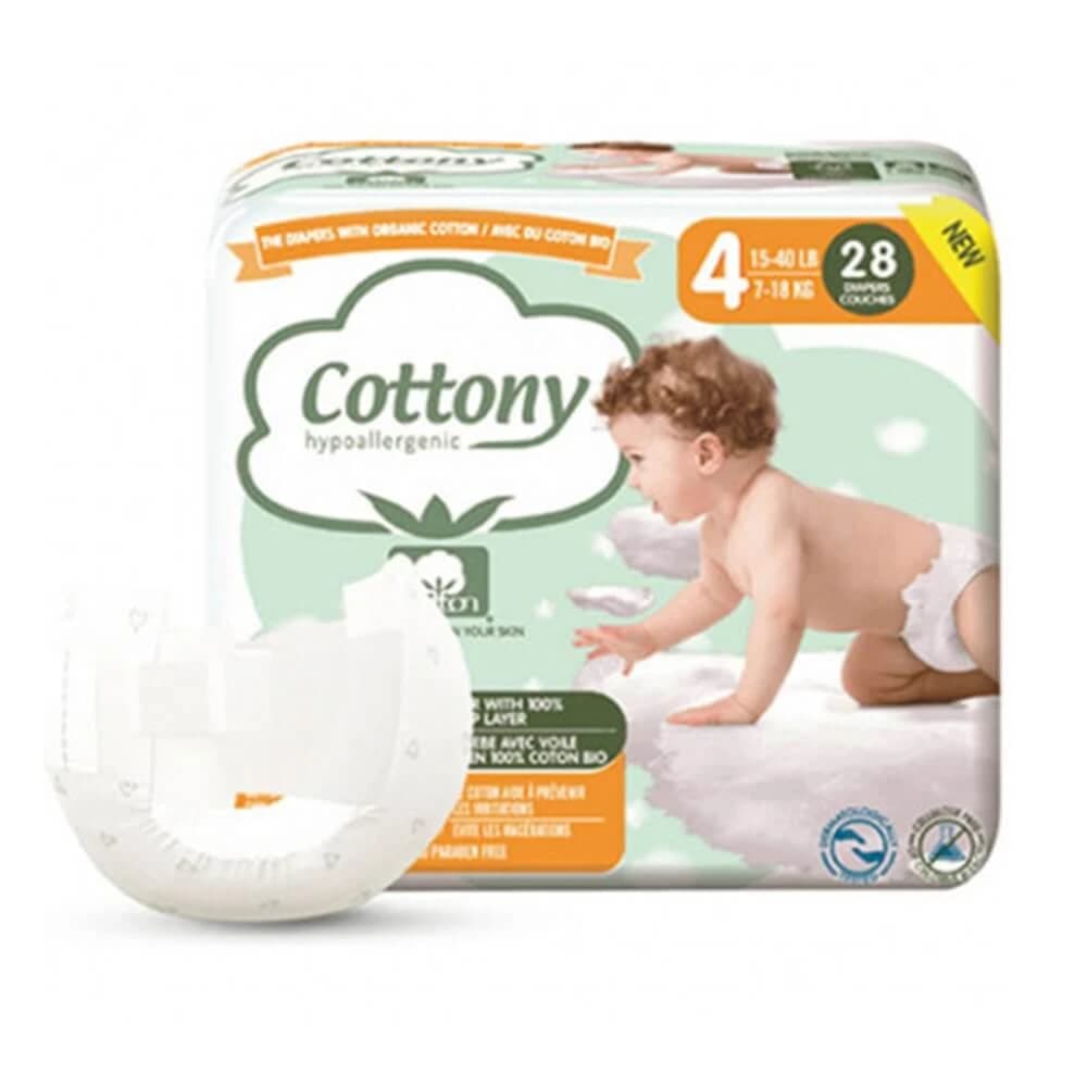 Cottony T4 Baby-Windeln (7-18 kg) x28