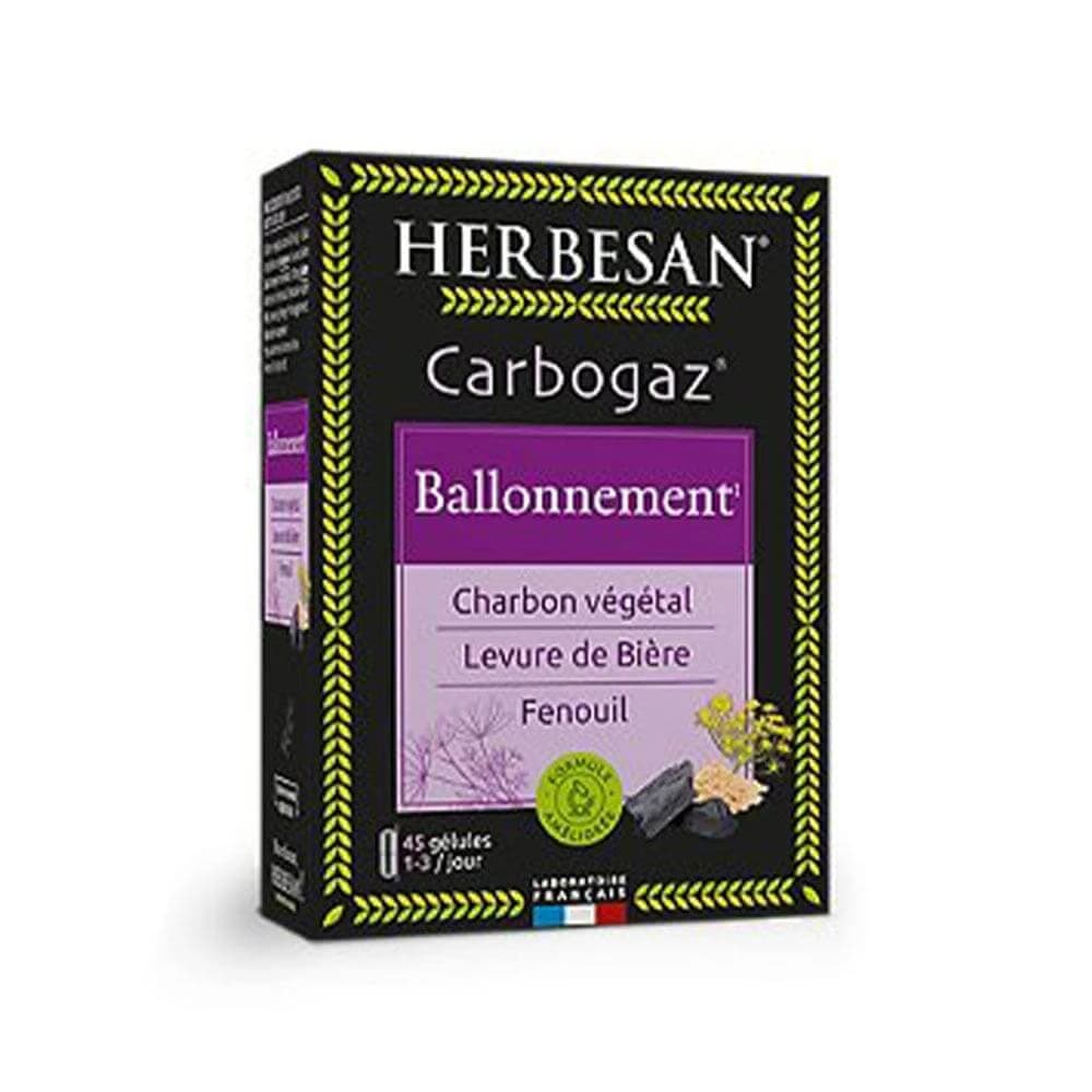 Herbesan Pflanzliches Carbogas Ballonnement x45 Kapseln