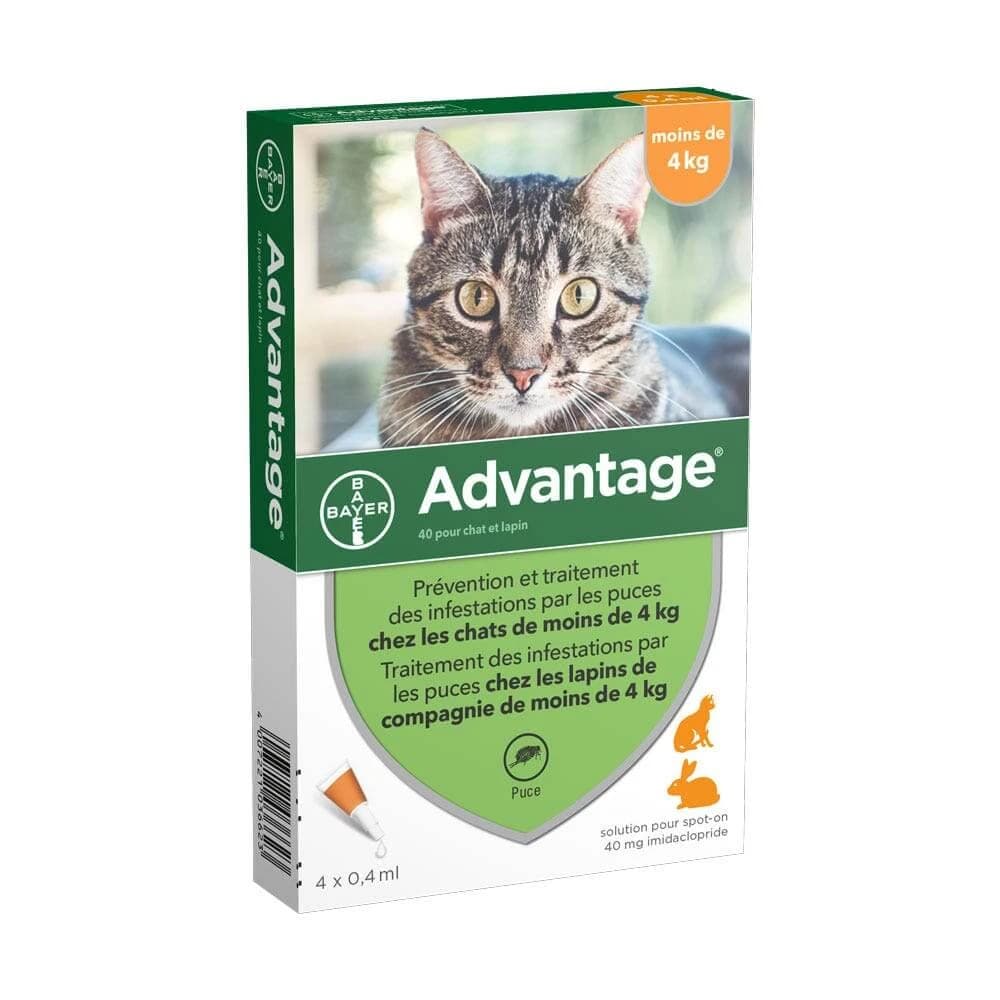 Advantage 40 Spot-on Lösung für Katzen und Kaninchen unter 4 kg 4 kg
