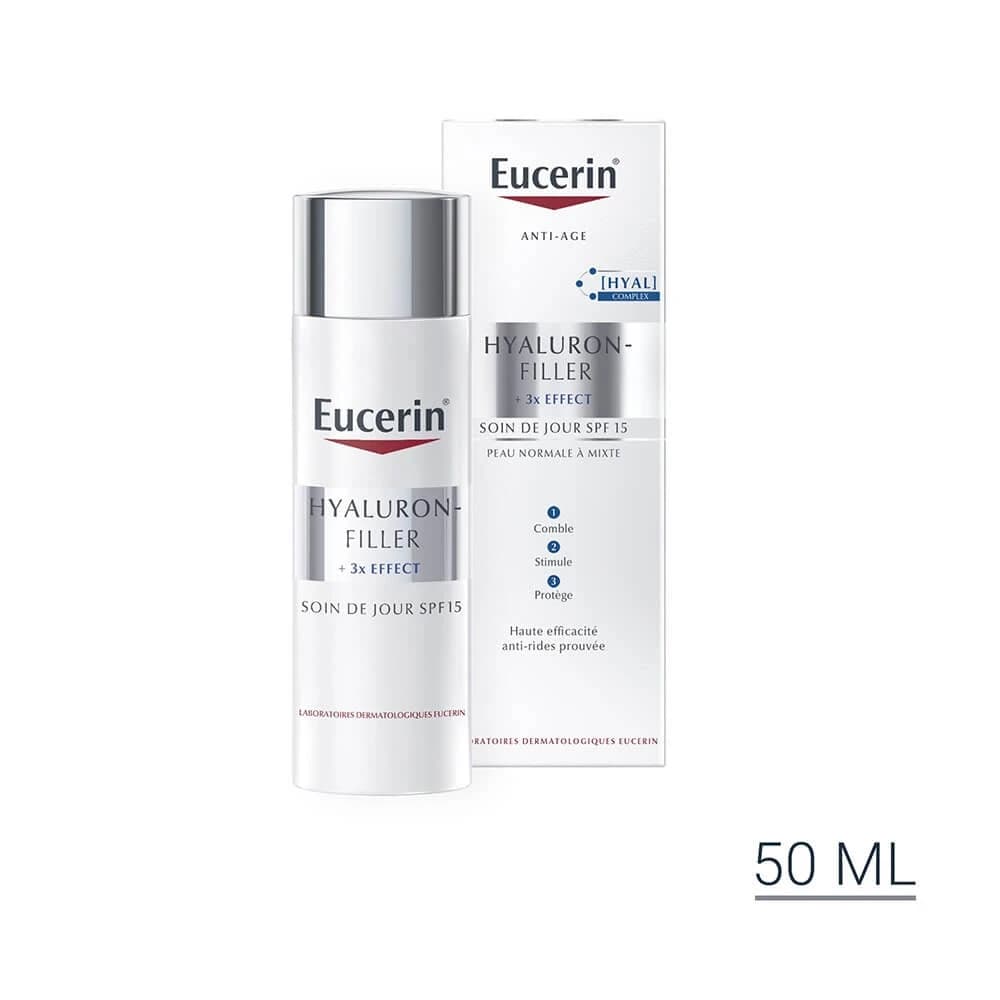 Eucerin Hyaluron-Filler + 3x Wirkung Normale bis Mischhaut Pflege SPF15 +3x Wirkung 50ml