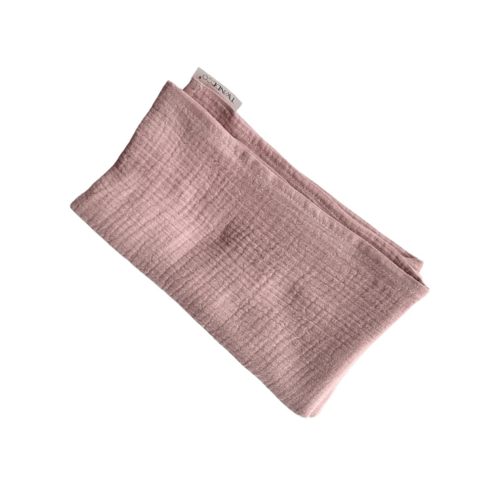 Baumwoll-Blumen-Musselin-Decke, 120 x 100 cm, Antique Pink, Twindeco
