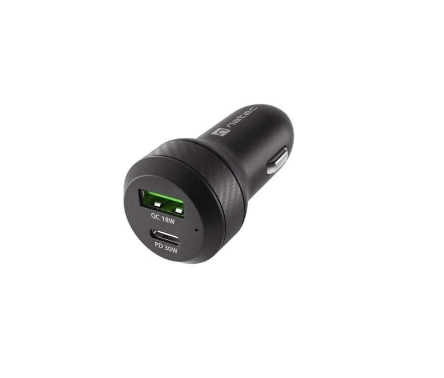 Natec Coney Autoladegerät 1x USB 1x USB-C QC 3.0
