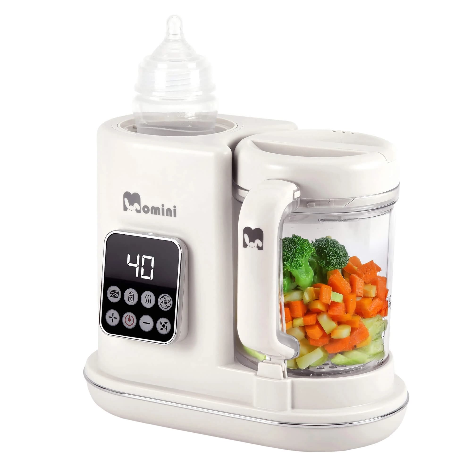 Momini MiniChef, Dampf-Multimixer mit Flaschenwärmerfunktion 7in1