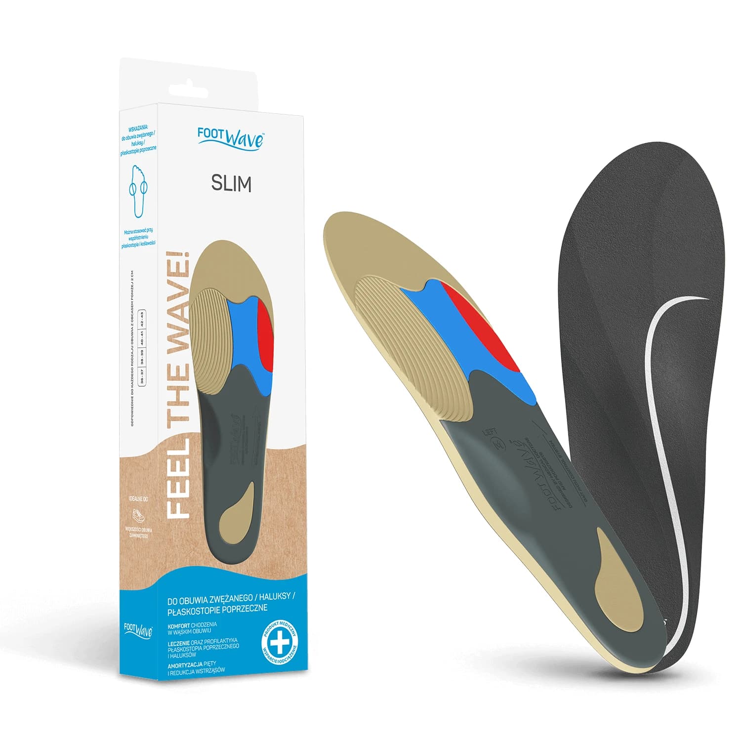 FootWave Slim, orthopädische Einlagen, 36-37, 1 Paar