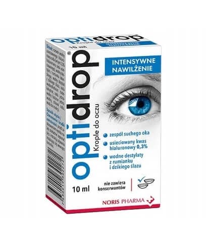 Optidrop Intensive feuchtigkeitsspendende Augentropfen, 10 ml