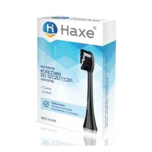 HAXE Schallzahnbürstenaufsätze SG-B972DC schwarz, 2 Stück