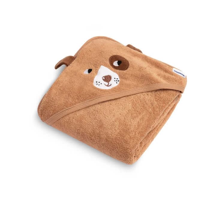 Badetuch Hund 90X90 Braun