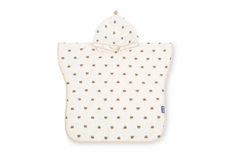 Musselin Poncho Bären Beige Sensillo
