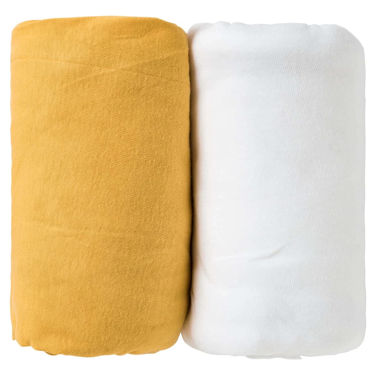 Laken 2 Laken 60X120Cm 100% Baumwolle Weiß/Krepp Babycalin