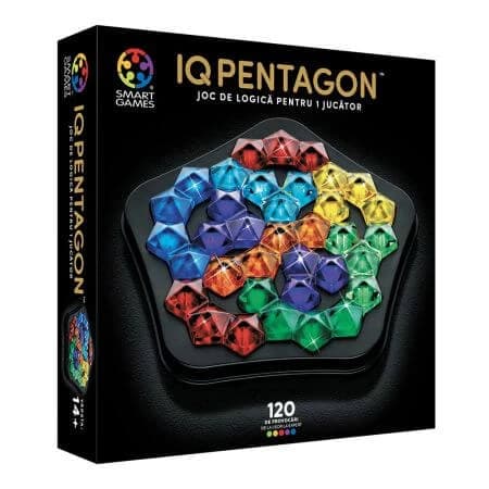 Logikspiel mit 120 Herausforderungen, IQ Deluxe Pentagon, ab 14 Jahren, Smart Games