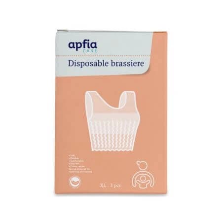 Einweg-Bustier-BH, Größe XL, 3 Stück, Apfia Care