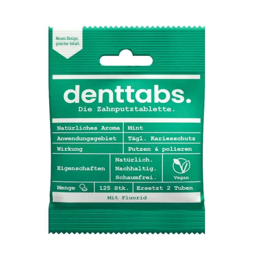 DENTTABS Zahnputztabletten stevia-mint 125 St