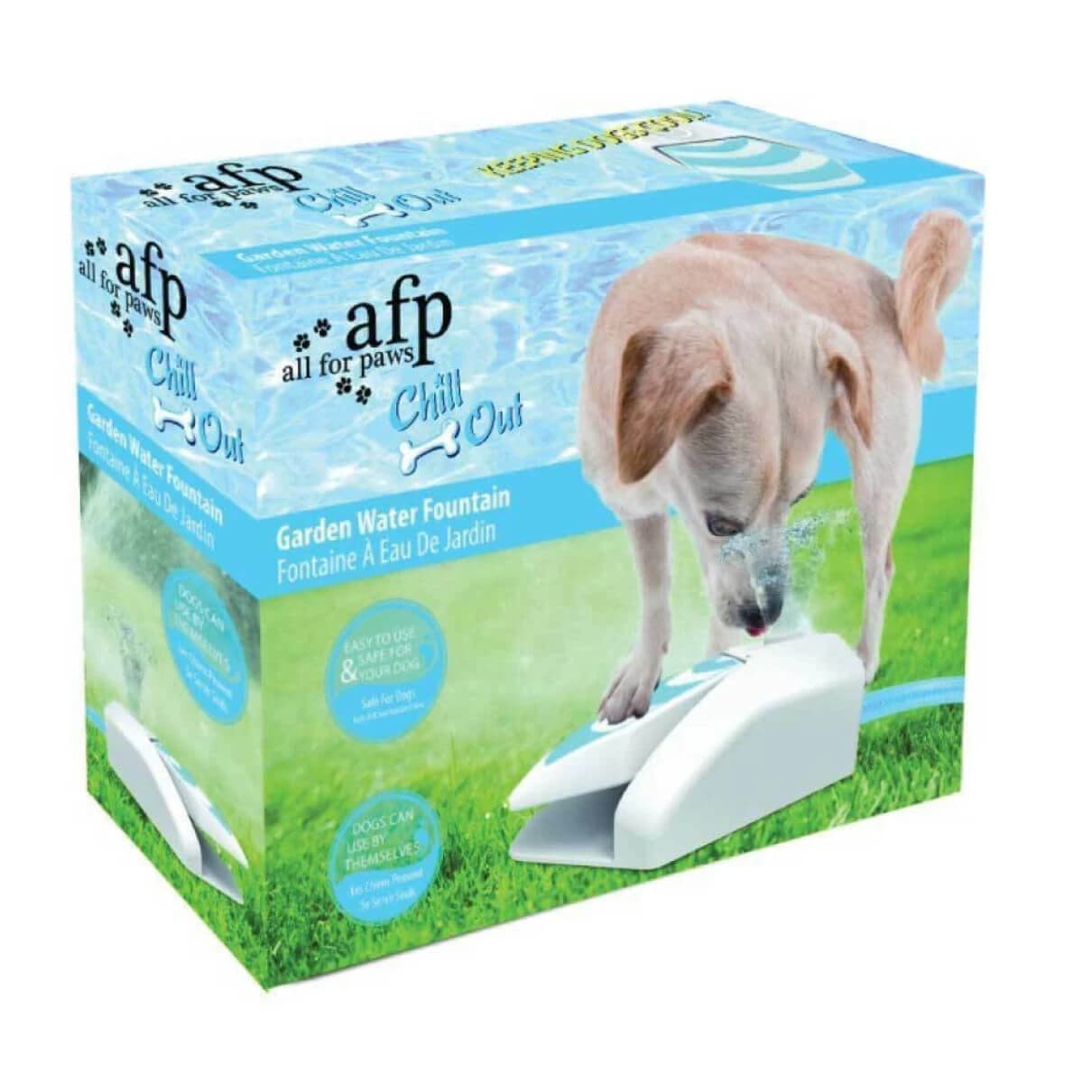 ALL FOR PAWS Garden Fountain, Hundebrunnen, asymmetrisch, XS-XL