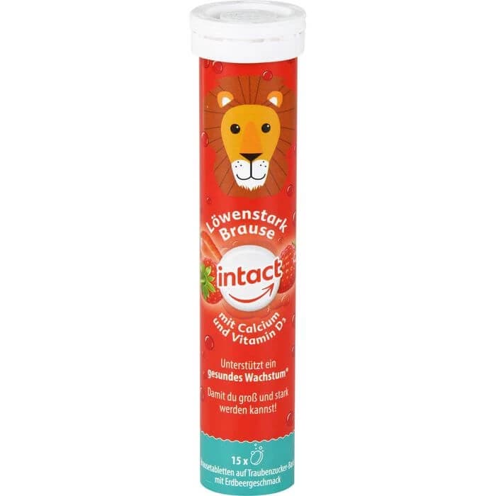 INTACT Löwenstark Brausetabletten m.Calcium 15 St