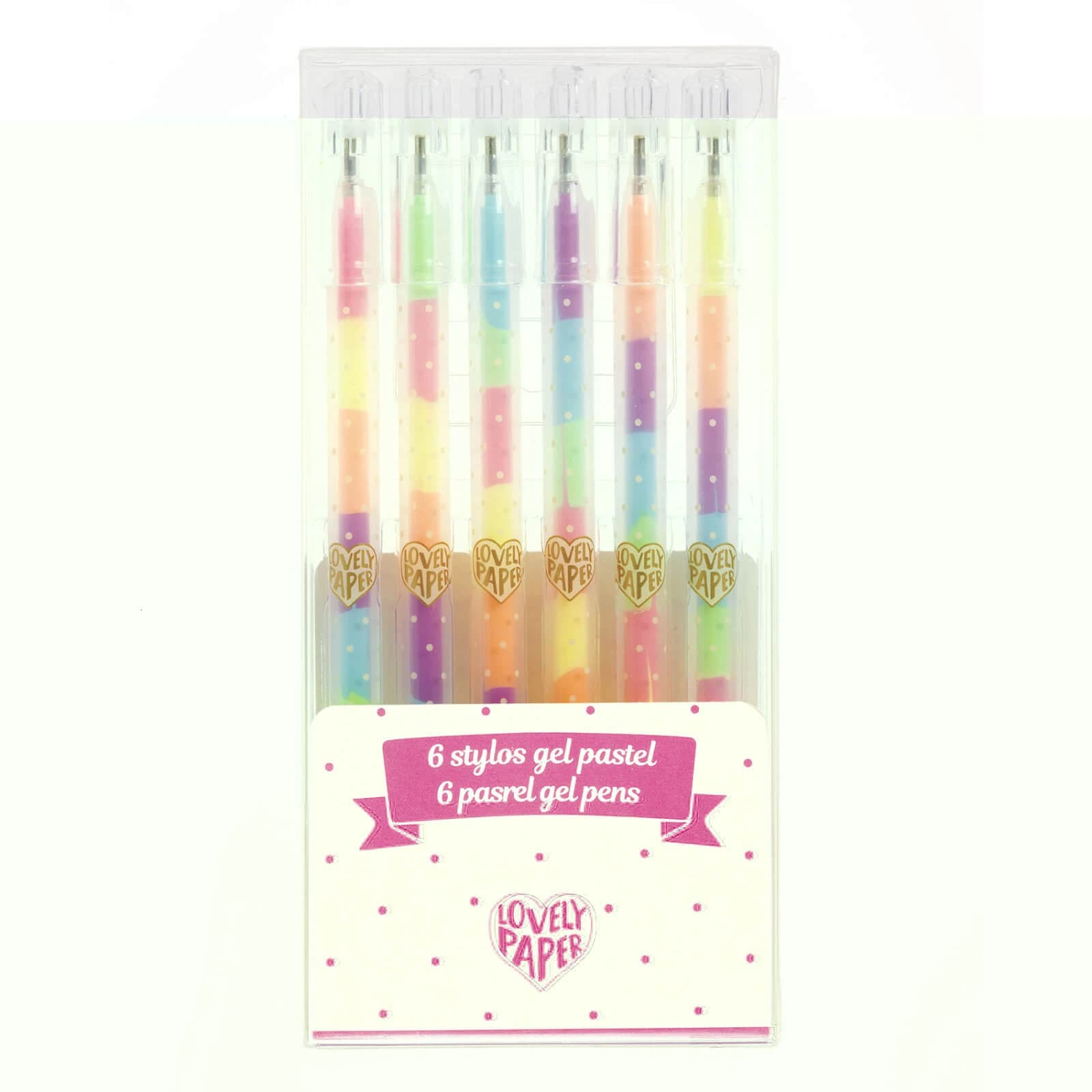 Djeco fluo roll-gel set, 6 Farben kombiniert