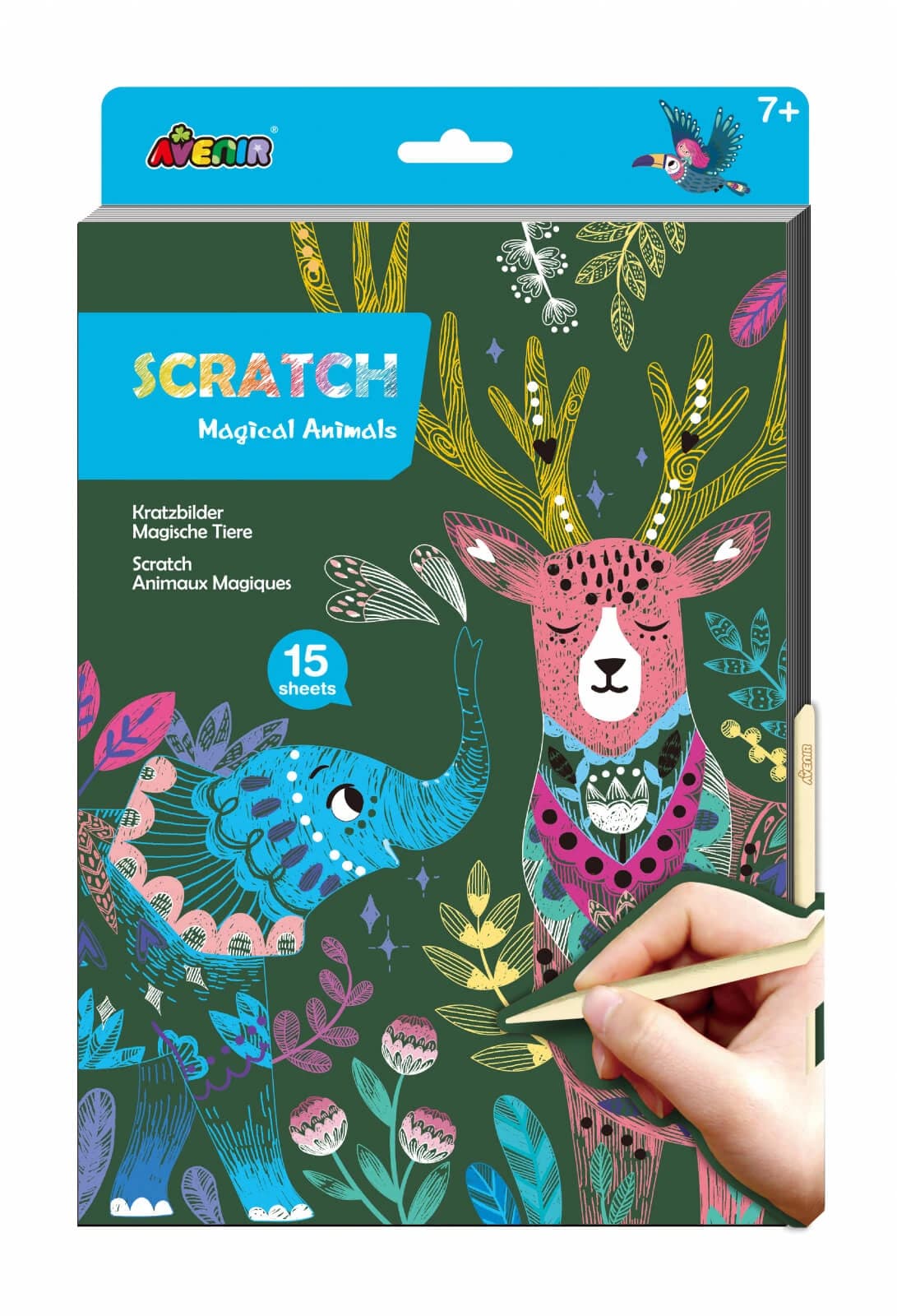 A4 Scratch off set - Magische Tiere