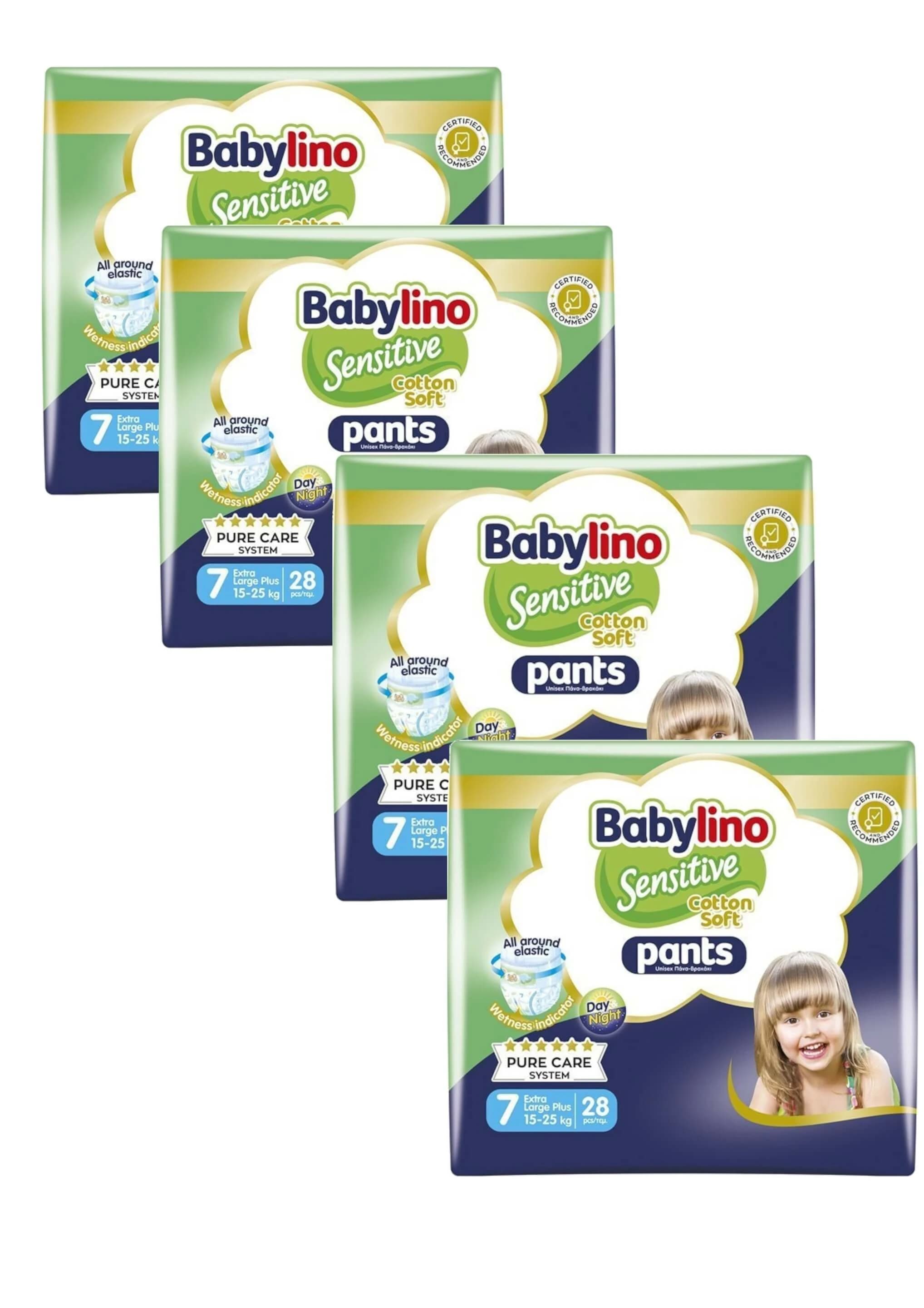 BABYLINO Höschen Baumwolle Soft Pants No7 15-25kg (28x4) 112 Stück