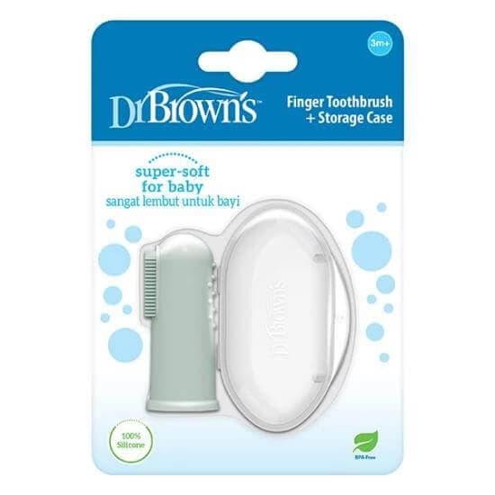 DR BROWN'S Baby-Silikonzahnbürste 3m+ Grün