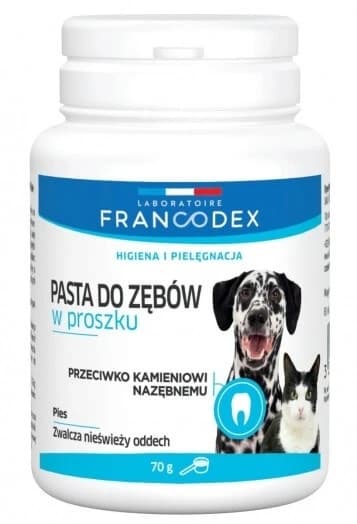 FRANCODEX DE Zahnpasta in Pulverform für Hunde und Katzen 150 g