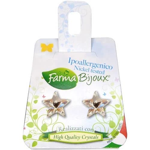 FARMA BIJOUX Hypoallergene Ohrringe Kristalle Sterne 10mm
