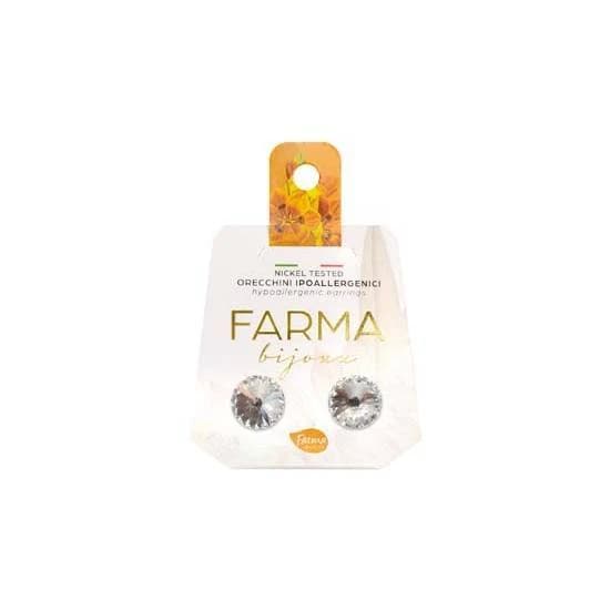 FARMA BIJOUX Hypoallergene Ohrringe Kristalle rund 10mm