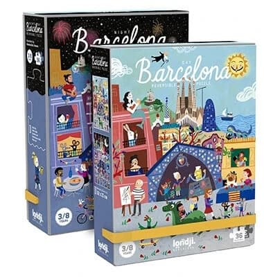 Londji Wende-Puzzle: Tag und Nacht in Barcelona