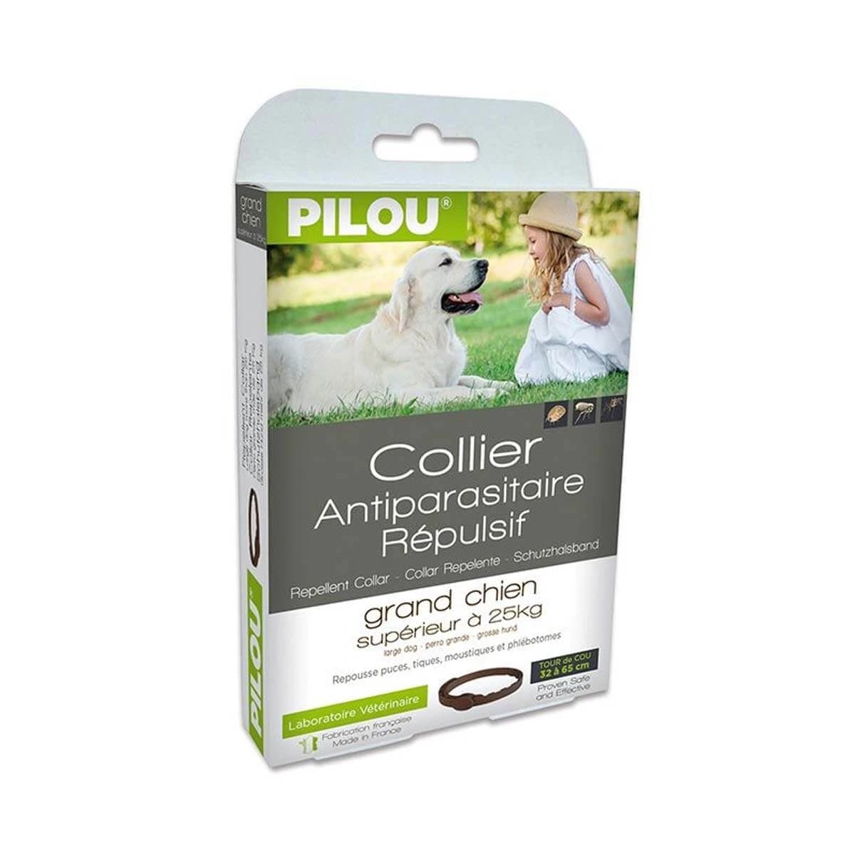 Pilou Floh- und Zeckenhalsband für große Hunde, 75 cm