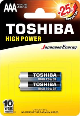 Toshiba R3-AAA Alkalibatterien, 2 Stück