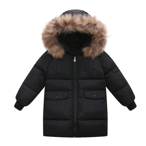 kinderkleidung Jungen Daune Oberbekleidung Feste Farbe camuflaje Langarm Mantel Outdoor Cool Täglich Schwarz Tarnung Herbst Winter 7-13 Jahre
