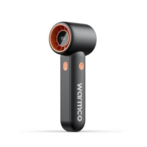 Warmco Portable Handheld Fan 5000mAH Turbo Personal Mini Fan | 5000mAh Battery, 6-18H Runtime, 15000RPM Motor, 9m/s Airflow, 5 Speeds, LED Display