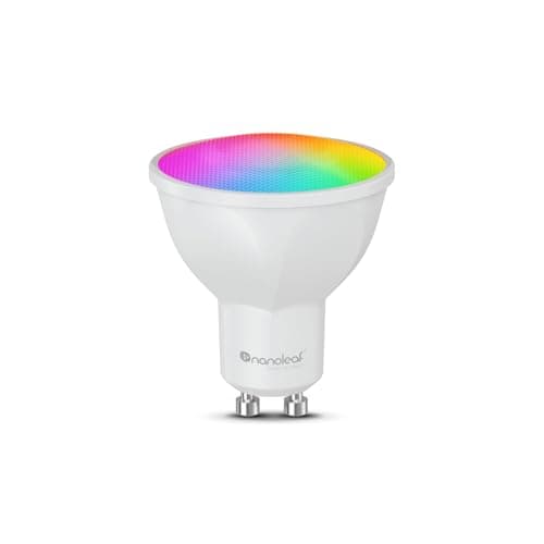 Nanoleaf Matter GU10 Smart LED Lampe - 12 RGBCW Dimmbar Glühbirne, Bildschirm Sync, 16 Mio. Farben, 400 Lumen, WiFi App/Sprachsteuerung (Alexa,