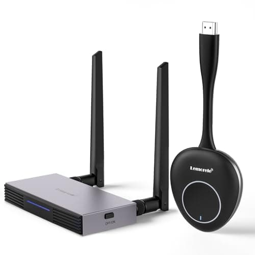 Wireless HDMI Transmitter and Receiver Supports 8 TXS to 1 RX for Business and Home,Lemorele FHD Plug & Play HDMI Funkübertragung for Streaming Video