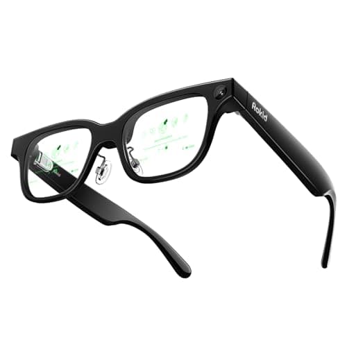 Rokid Glasses mit Display, ChatGPT KI-Assistent & Echtzeit-Übersetzung, 49g | Gemini KI-Support, Navigation, Meeting-Notizen und ultraleichtes