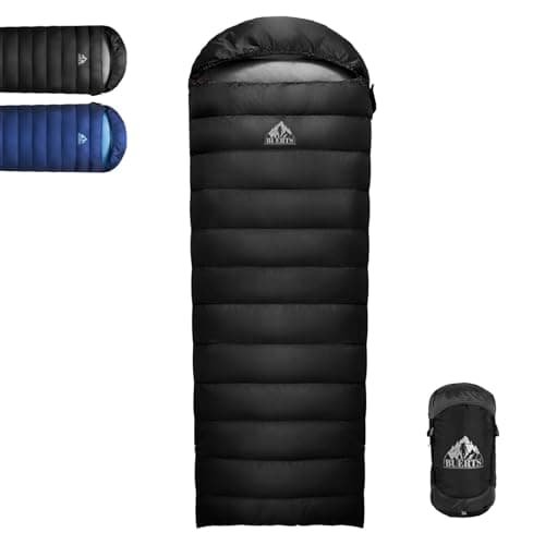 Ultraleichter Daunenschlafsack (680FP) – Kompaktes Packmaß – 3 Jahreszeiten Schlafsack für Erwachsene zum Trekking, Camping & Bikepacking –