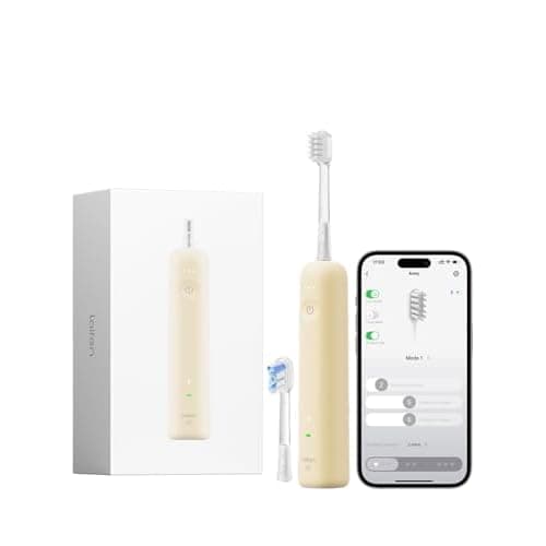 Laifen Wave Special Elektrische Zahnbürste, 60° WaveMotion, Gelb | 26.000 Vpm, 50 Tage Akku, App-Steuerung, sanfte Reinigung für empfindliche