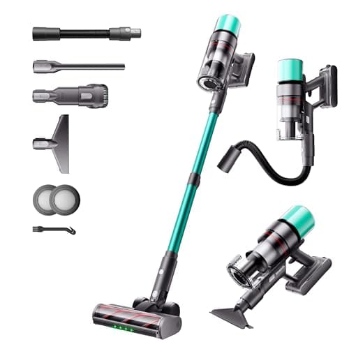 V5 Pro Akku-Staubsauger Mit 1 M Flexschlauch, 55 kPa, 600 W, 80 Min | Kabelloser Staubsauger Mit AUTO-Modus, HEPA-Filter Und Anti-Tangle-System Für