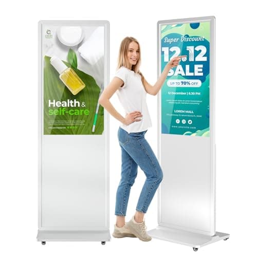 94.0 cm Touchscreen Kiosk, Indoor Floor Standing Digital Signage Displays, LCD Screen Advertising Display Totem, Interactive Display Poster Android
