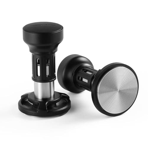 MHW-3BOMBER Yu Impact Kaffee Tamper 54 mm, Konstanter Druck Tamper mit Sound Feedback, Eingebaute 4 federbelasteten, 54mm Kaffee Tamper,Barista
