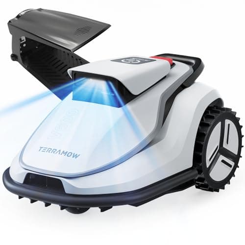 TerraMow V600 Mähroboter ohne Begrenzungskabel mit Garage, bis 600㎡ | Triple-Kamera KI-Vision, Ohne RTK&Begrenzungskabel,
