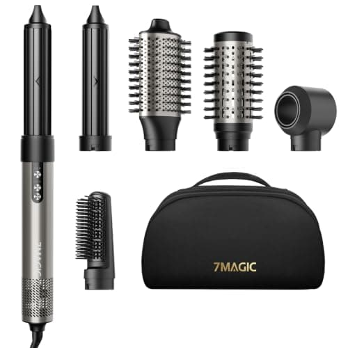 6 in 1 Hairstyler, Ionen Föhn, Lockenstab Automatisch, Ohne Extreme Hitze