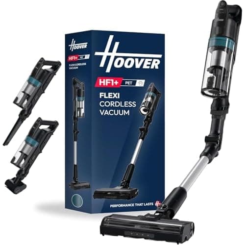 Hoover HF1 Plus Pet kabelloser Akku-Staubsauger | 45 Min Laufzeit | 165 W | Handstaubsauger mit Flexi-Rohr, 2 Modi, Anti-Twist-Bürste gegen