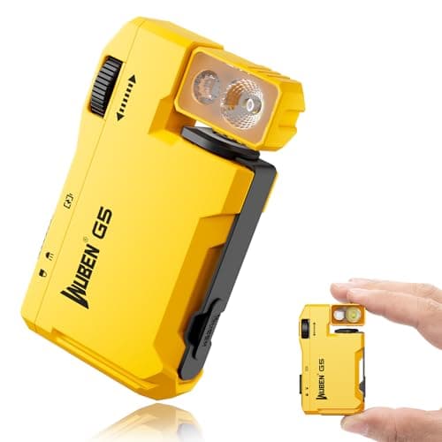 WUBEN G5 Mini LED Taschenlampe Schlüsselanhänger 400 Lumen mit RGB Licht, 6 Modi EDC Taschenlampe LED Aufladbar, Wasserdichte Flashlight Torch für