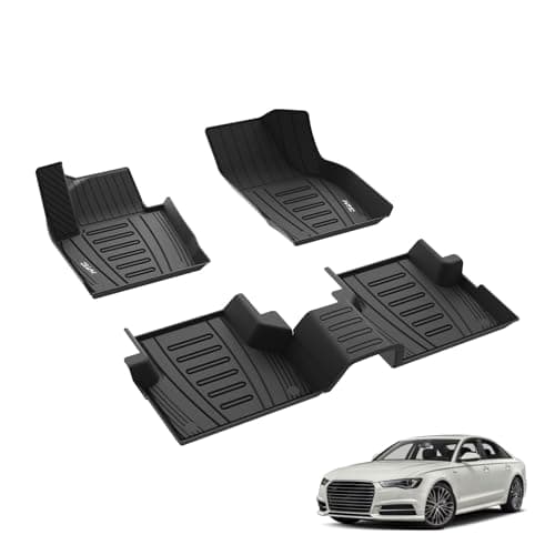 3W Fußmatten für Audi A6 Sedan-Avant C8 4K 2019-2025 | TPE Thorex™ Allwetter | 3D Maßgeschneiderte Passform | Hundefreundlich Auto Zubehör |