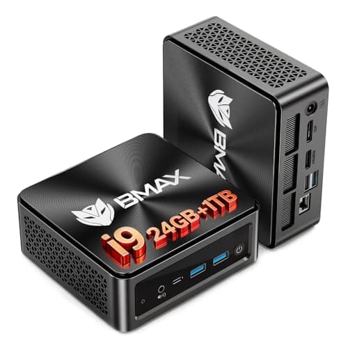 BMAX Mini PC B9 Power, Intel Core i9 12900H, 24GB LPDDR5 RAM, 1 TB NVMe SSD | Bis zu 5,0 GHz, Win 11 Pro, WiFi 6, 4K Dreifach-Display, Bluetooth 5.2,
