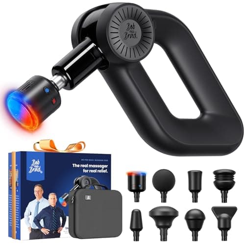 Bob and Brad D6 Pro Max+ Massagepistole mit Kälte Heizmassagekopf, 16 mm Amplitude Muskel Massage Gun für Tiefe Gewebemassage, Kraftvolle