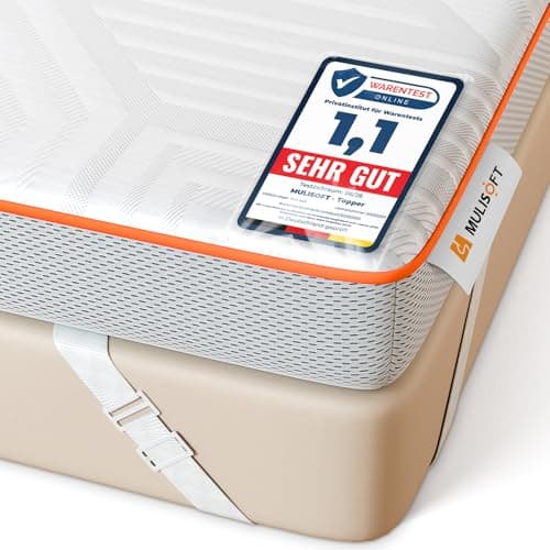 MULISOFT Topper 90x200cm H3/H4, Extra Dicker 7,5 cm Gel Memory Schaum | Matratzentopper Waschbar & Atmungsaktiv, Matratzen Topper für Boxspringbett,