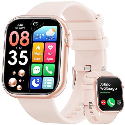 Hwagol Smartwatch Damen Herren, 1.85" Zoll Touchscreen Smart Watch mit Bluetooth Anrufe, Uhr Damen Herren mit 140+ Sportmodi SpO2 Pulsuhr